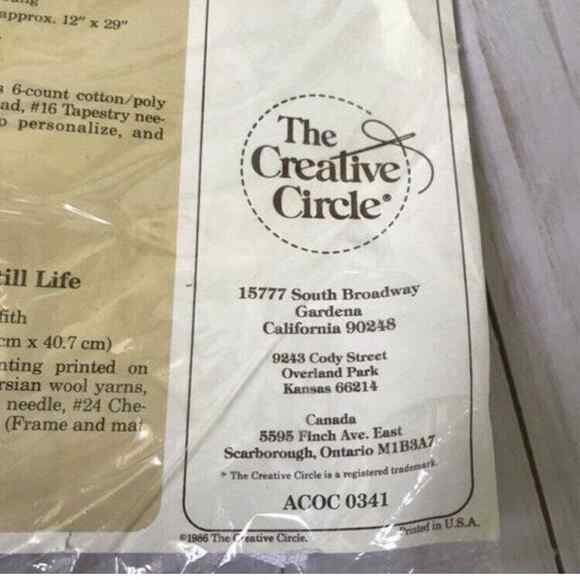 Sentimental Still Life Vintage Needlecraft Kit by The Creative Circle - SEALED - Picture 4 of 6